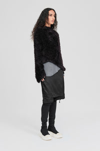 Taylor Sleeved Distort Shrug Black