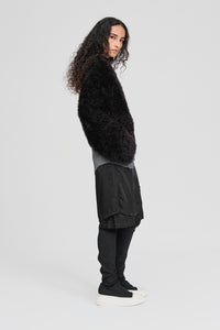 Taylor Sleeved Distort Shrug Black