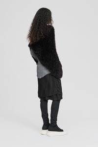 Taylor Sleeved Distort Shrug Black