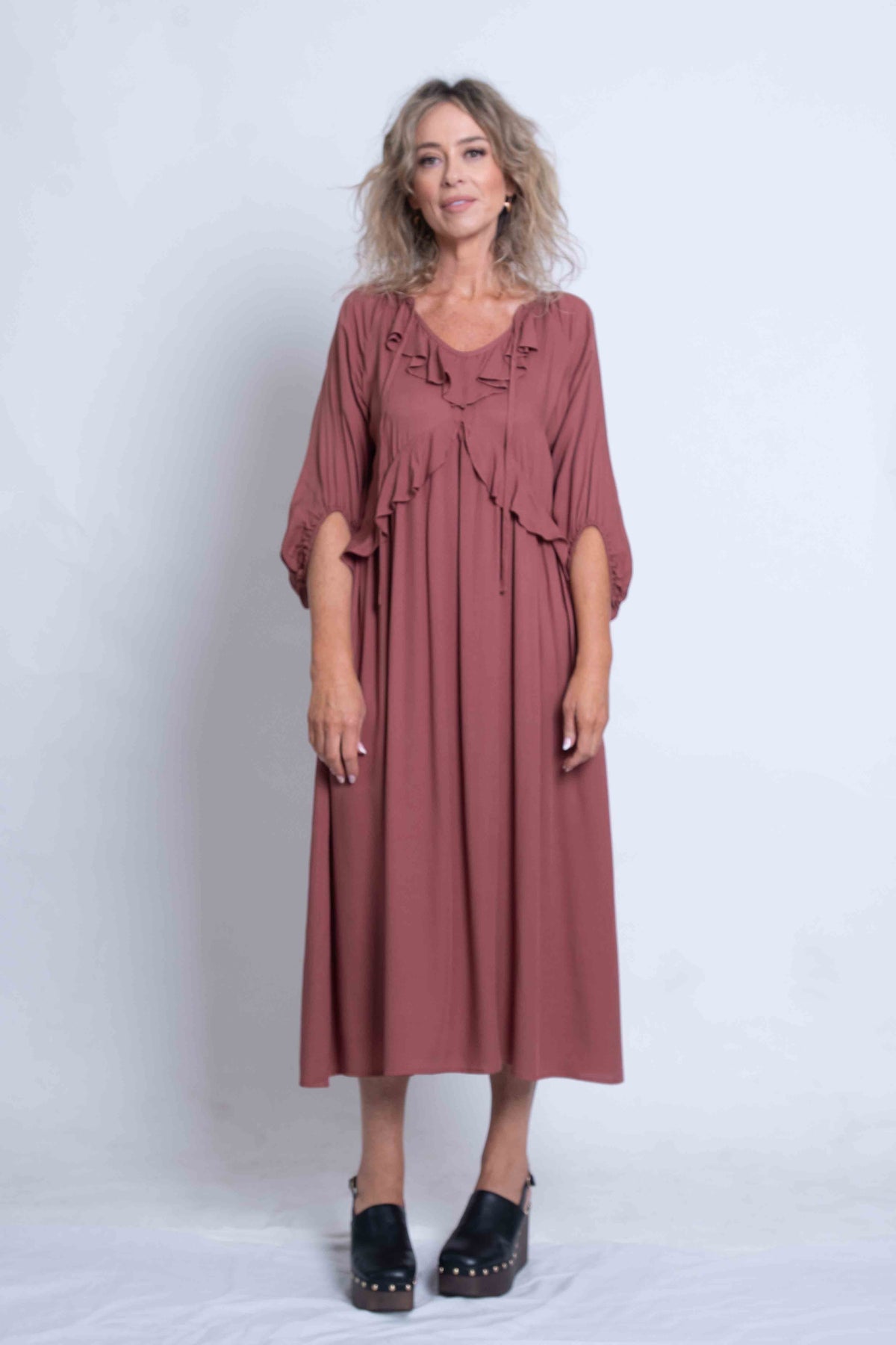 Sheryl May Roberta Dress Wood Rose