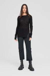 Taylor Rounded Veneer Tunic Black