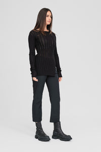 Taylor Rounded Veneer Tunic Black