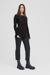 Taylor Rounded Veneer Tunic Black