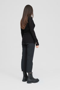 Taylor Rounded Veneer Tunic Black