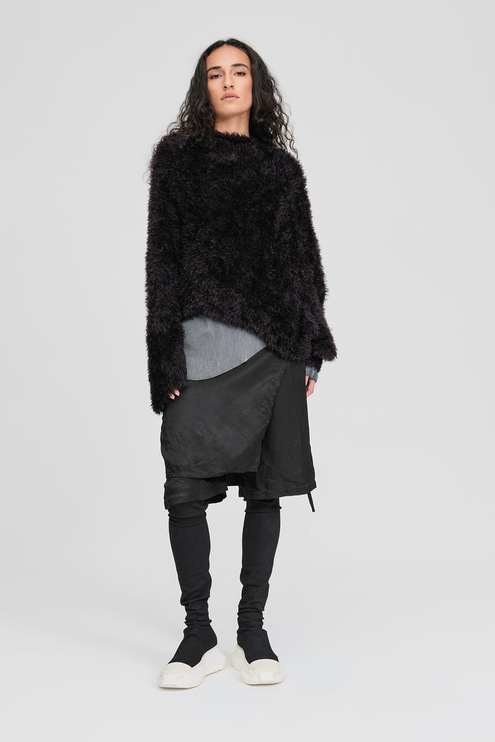 Taylor Sleeved Distort Shrug Black
