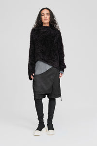 Taylor Sleeved Distort Shrug Black