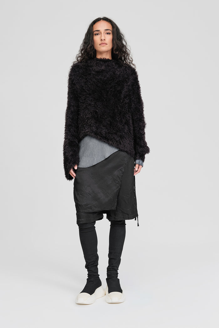 Taylor Sleeved Distort Shrug Black