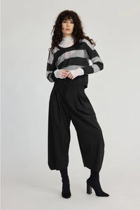 Taylor Banded Sweater Black