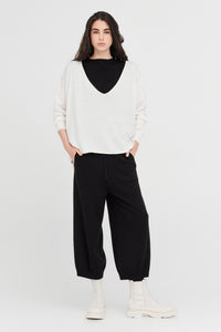 Taylor Cropt Contentment Pant Black/Ivory
