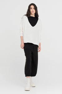 Taylor Cropt Contentment Pant Black/Ivory