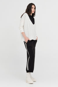 Taylor Cropt Contentment Pant Black/Ivory