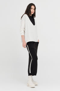 Taylor Cropt Contentment Pant Black/Ivory
