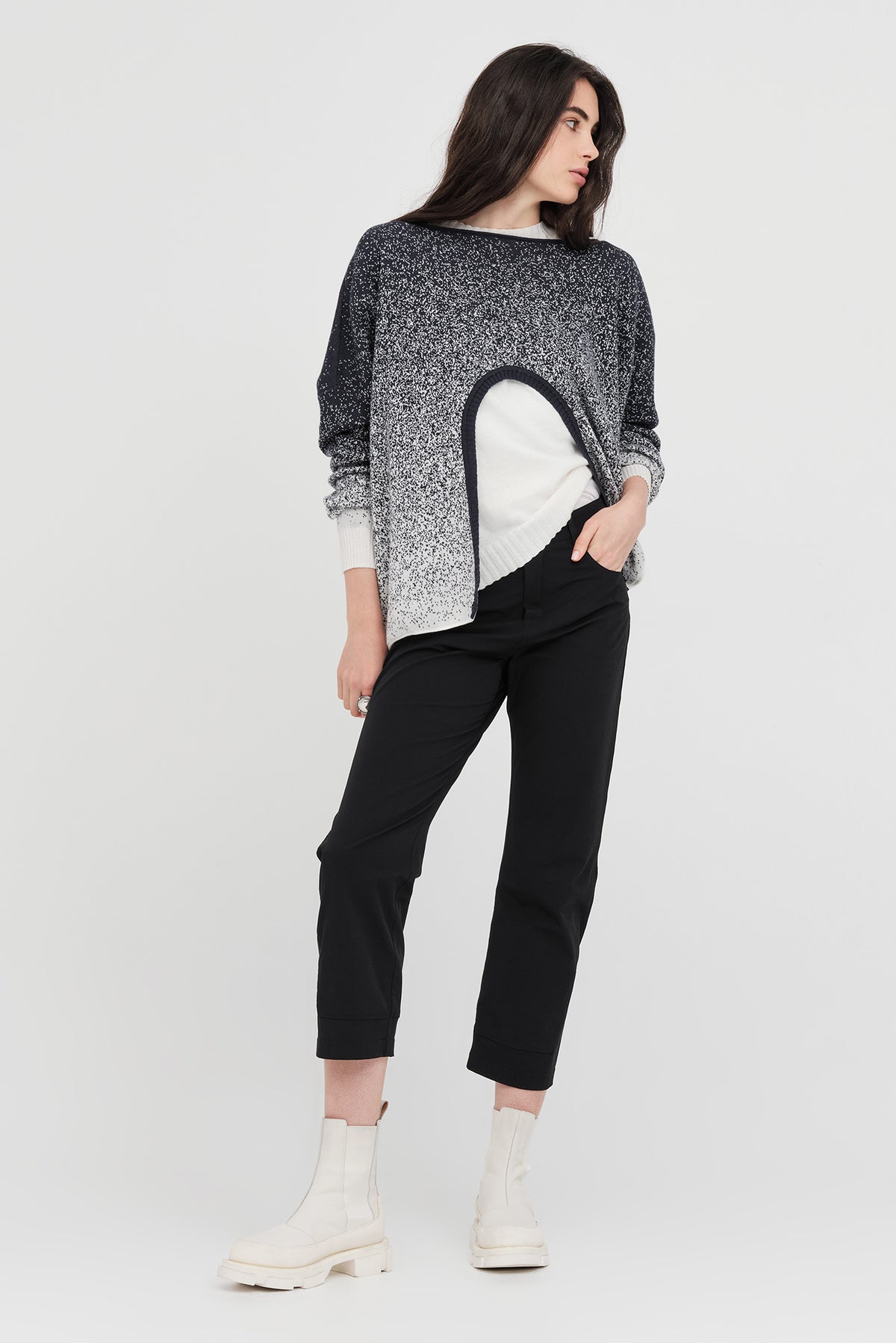 Taylor Gradient Submerge Sweater Smoke/Ivory ARRIVING SOON