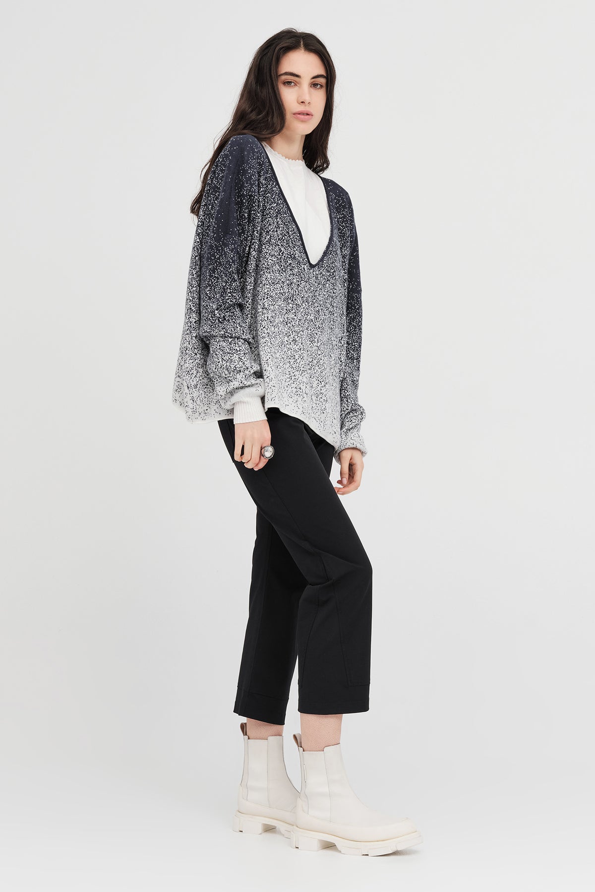 Taylor Gradient Submerge Sweater Smoke/Ivory ARRIVING SOON