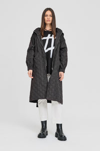 Taylor Textured Ascribe Raincoat Black