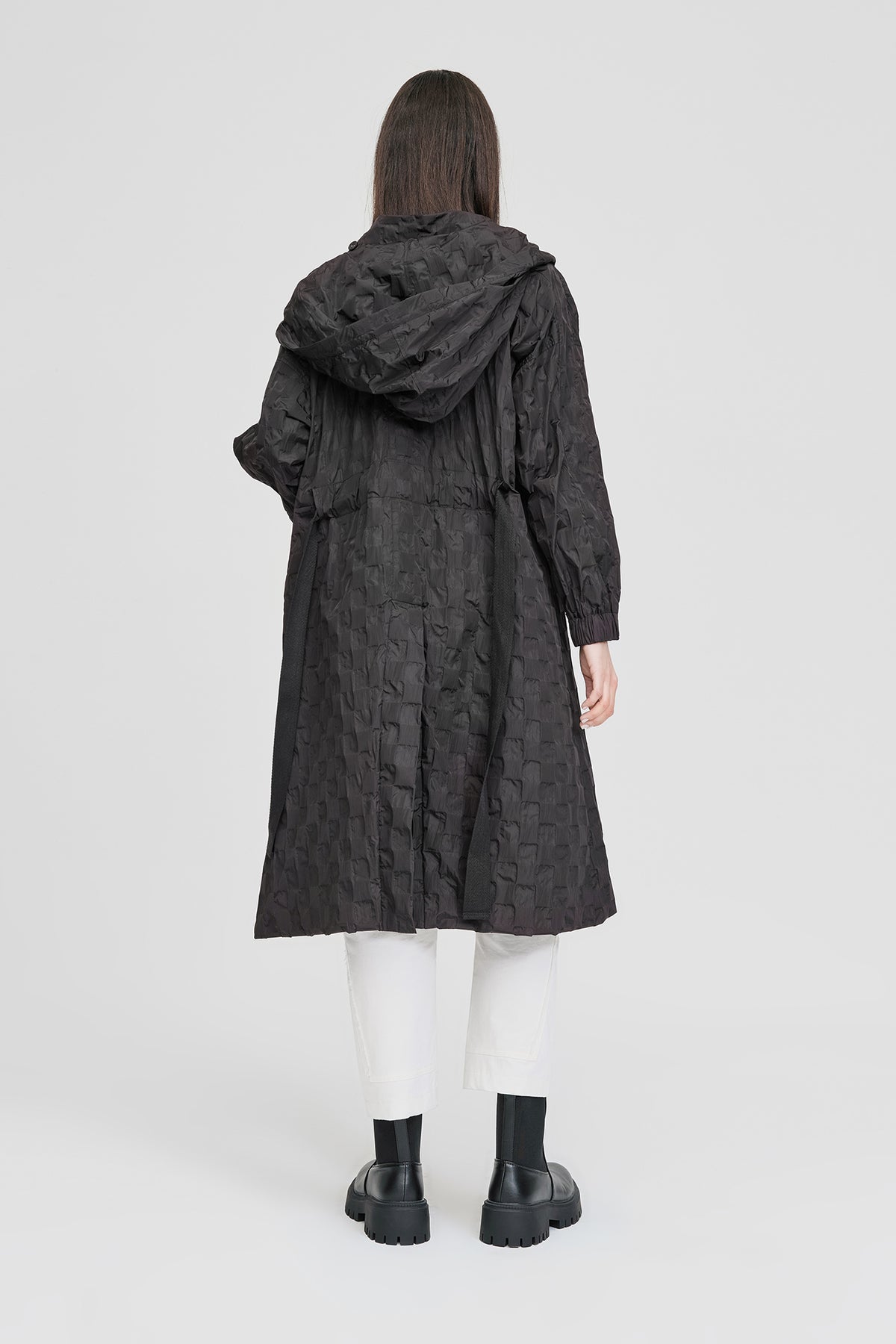 Taylor Textured Ascribe Raincoat Black