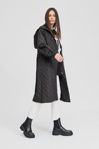 Taylor Textured Ascribe Raincoat Black