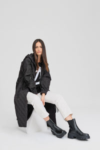 Taylor Textured Ascribe Raincoat Black