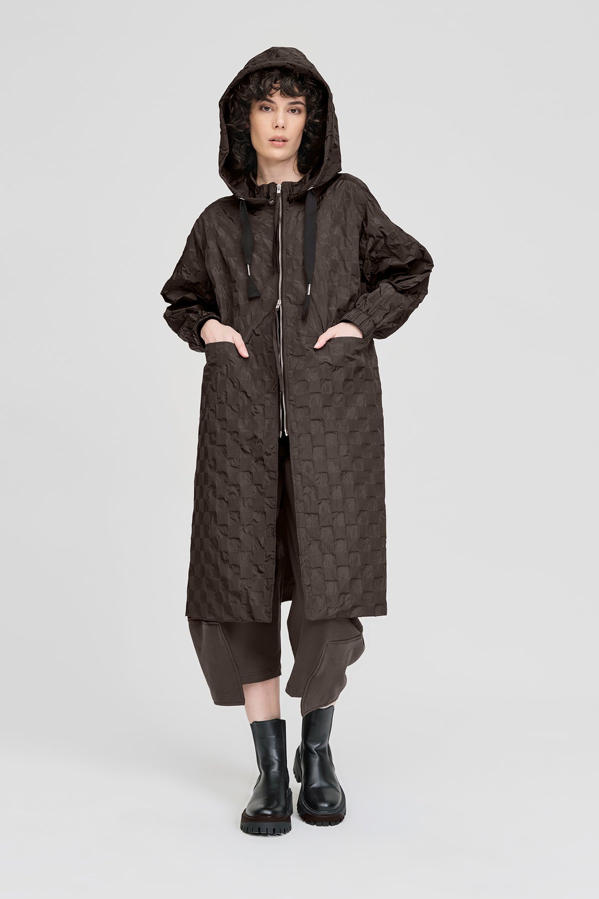 Taylor Textured Ascribe Raincoat Pinecone