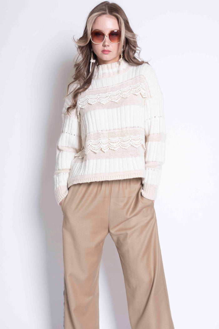 Sheryl May Lace Cotton Mohair Jumper