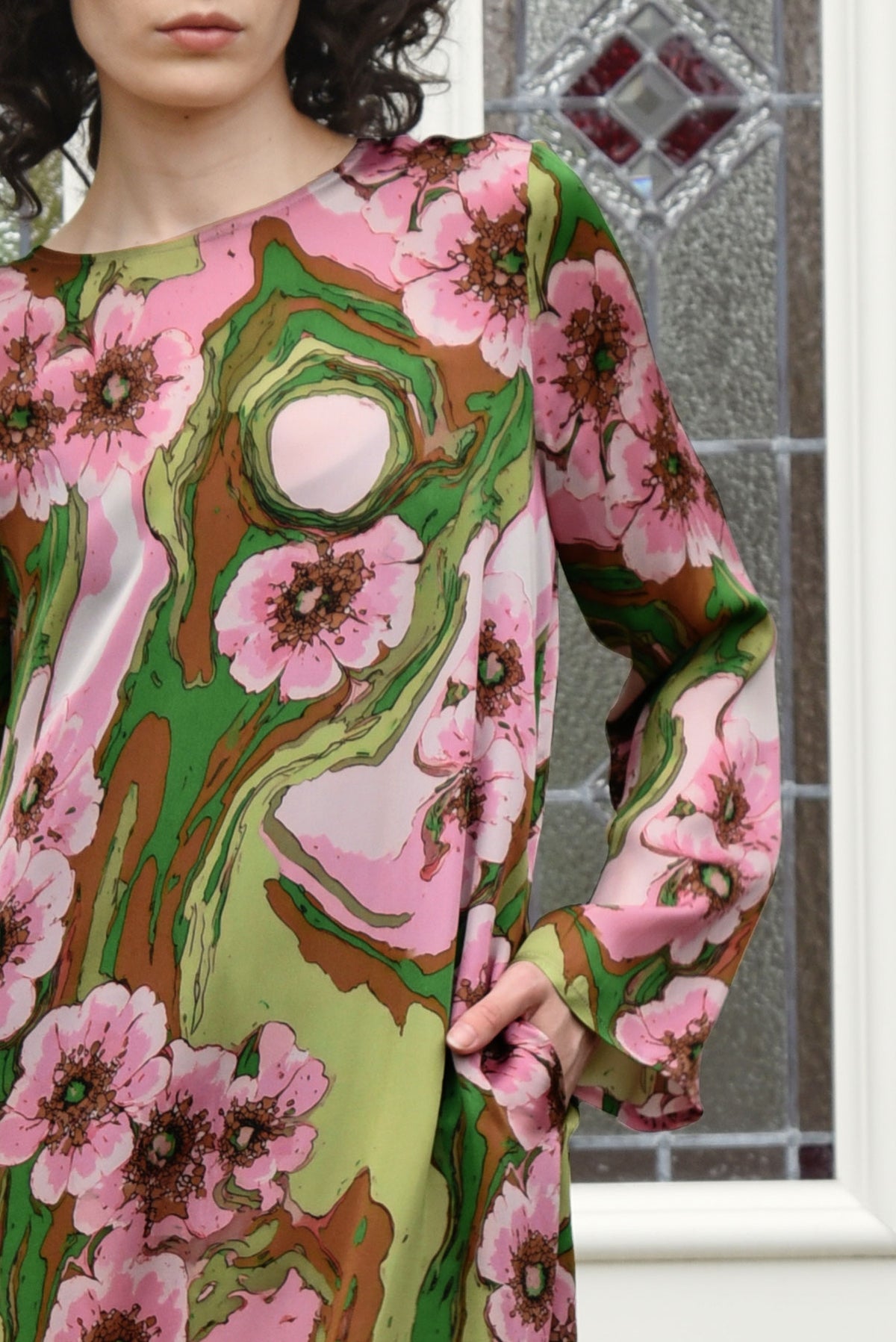 Curate Charge It To My Room Dress Pink & Green