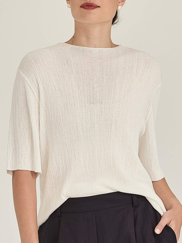 Caroline Sills Crinkle Knit Tee