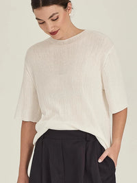 Caroline Sills Crinkle Knit Tee