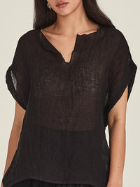 Caroline Sills Palmer Linen Top