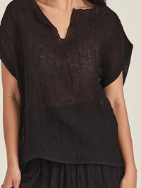 Caroline Sills Palmer Linen Top