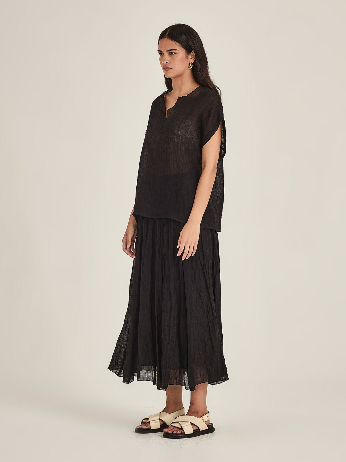Caroline Sills Palmer Linen Top