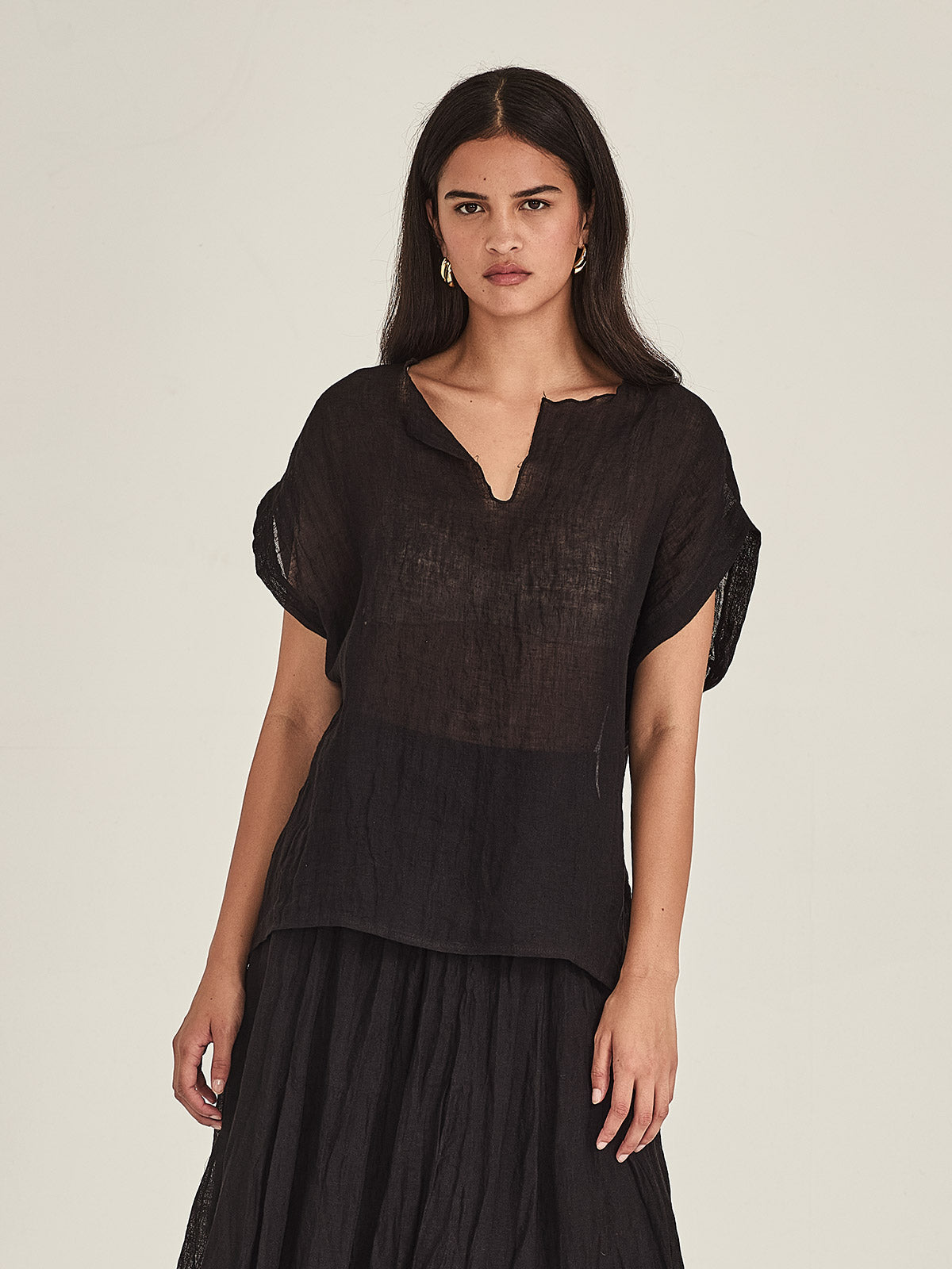 Caroline Sills Palmer Linen Top