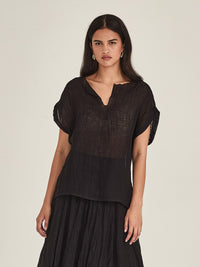 Caroline Sills Palmer Linen Top