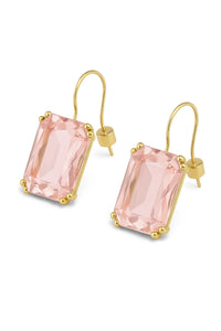 LeDore Edie Drop Earring Rose Pink Quartz