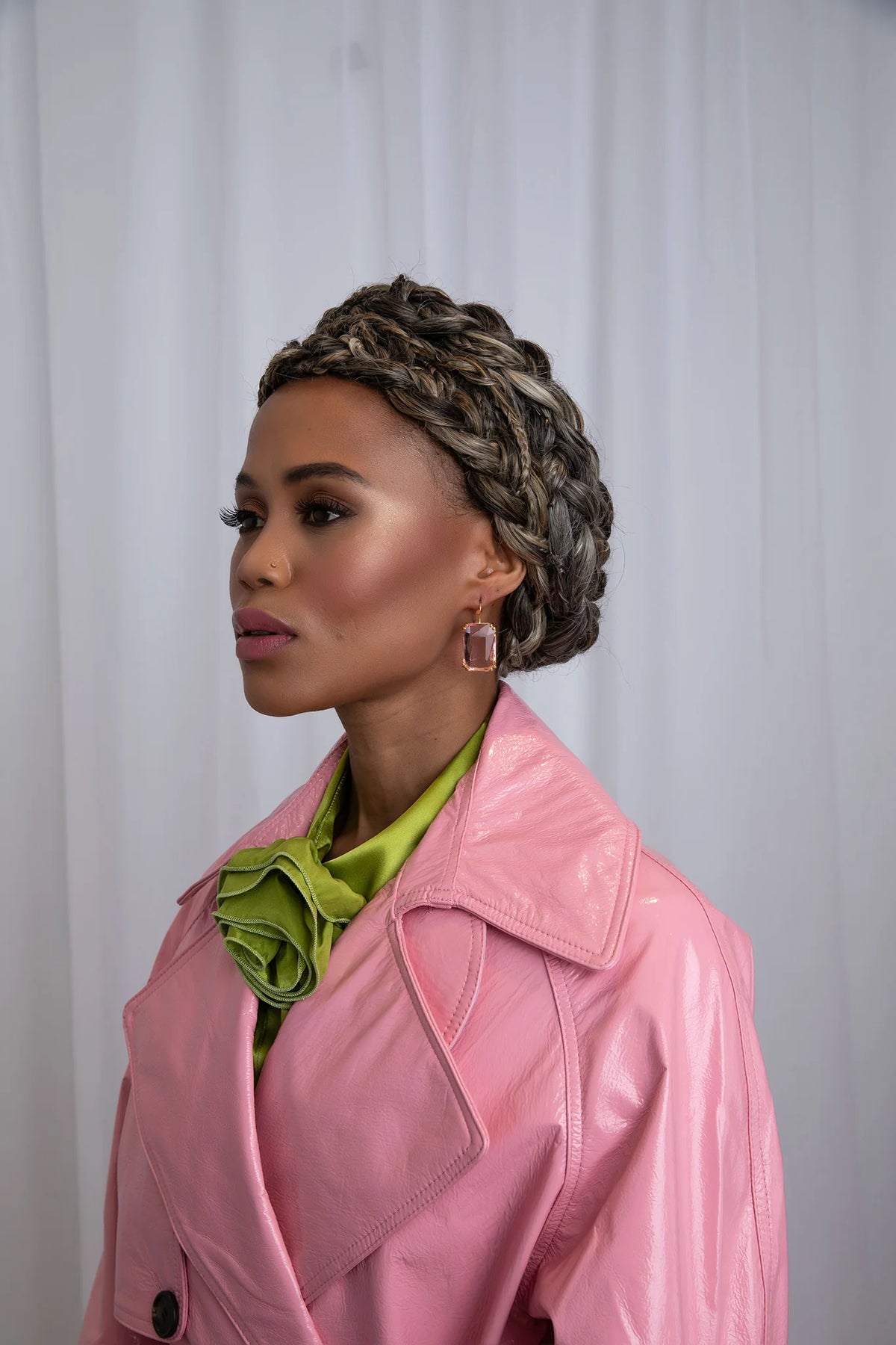 LeDore Edie Drop Earring Rose Pink Quartz