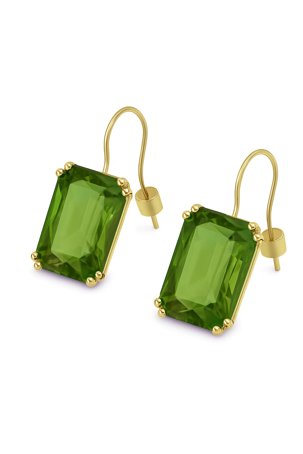 LeDoré Edie Drop Earrings Peridot Green