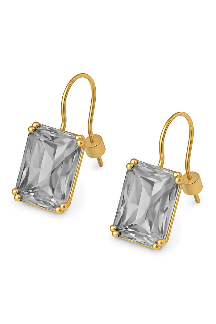 LeDoré Edie Drop Earrings Grey Onyx