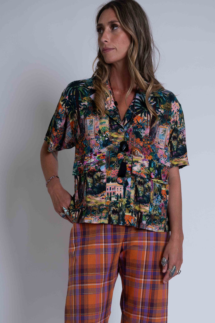 Sheryl May Fauvist Garden Garden Casual Shirt