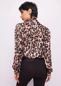 Gaudi Animal Print Satin Blouse