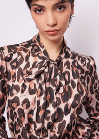 Gaudi Animal Print Satin Blouse