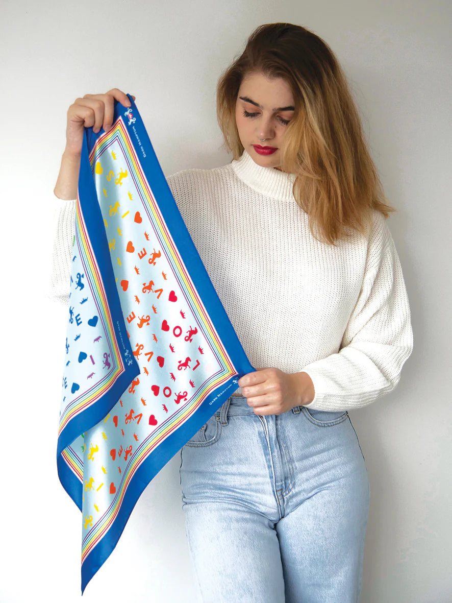 Dark Hampton Love is Love Silk Scarf
