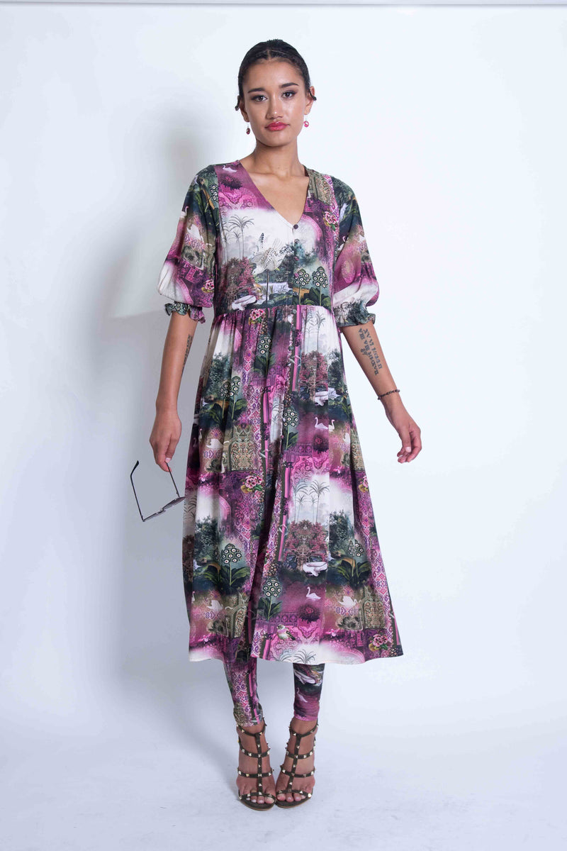 Sheryl May Magenta Swan Alice Dress