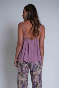 Sheryl May Lace Frill Cami Mauve