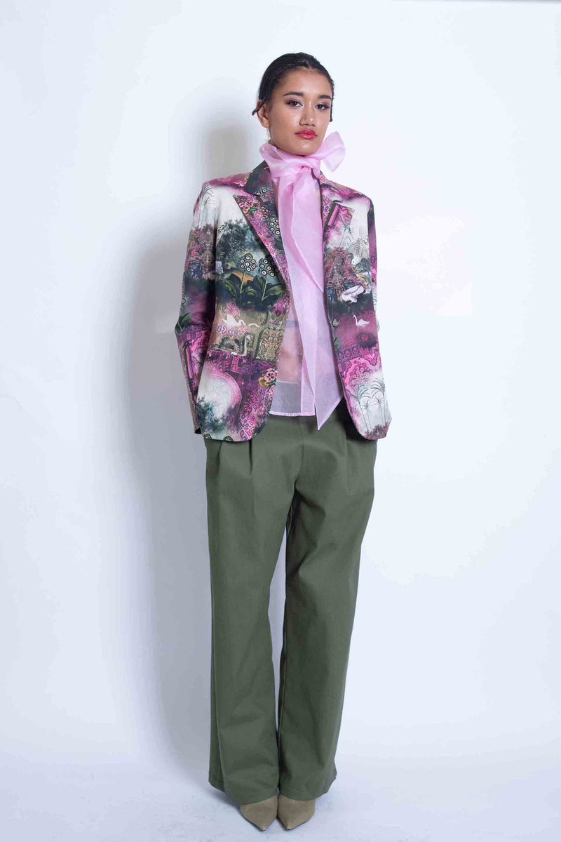 Sheryl May Silk Organza Bow Blouse