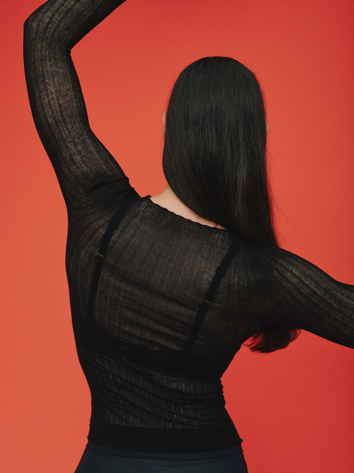 Standard Issue Cotton Tulle L/S Top Black