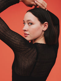 Standard Issue Cotton Tulle L/S Top Black