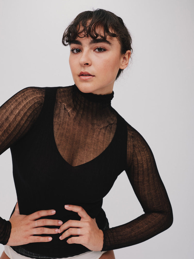 Standard Issue Cotton Tulle Skivvy Black