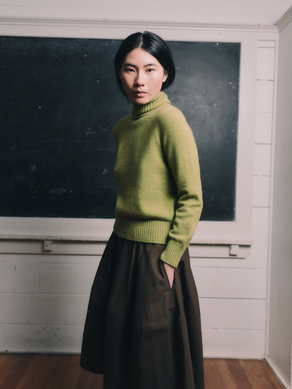 Standard Issue Okewa Crop Funnel Neck Jumper