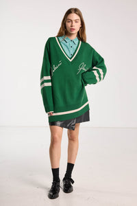 Salasai Hearted Jumper Grass Green
