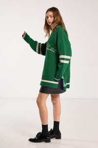Salasai Hearted Jumper Grass Green