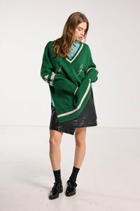 Salasai Hearted Jumper Grass Green